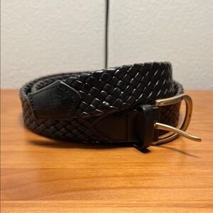 Aime Leon Dore Black Braided Leather Belt Size L/XL